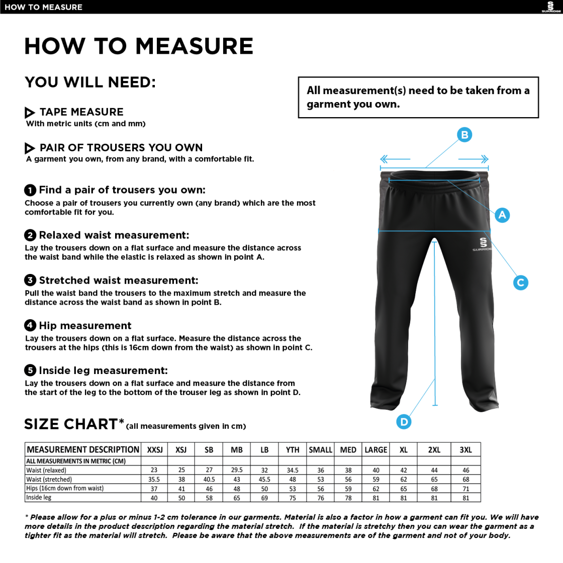 ITSLiB XI Classic Tracksuit Pant 3/4 Zip Length Navy Mens - Size Guide