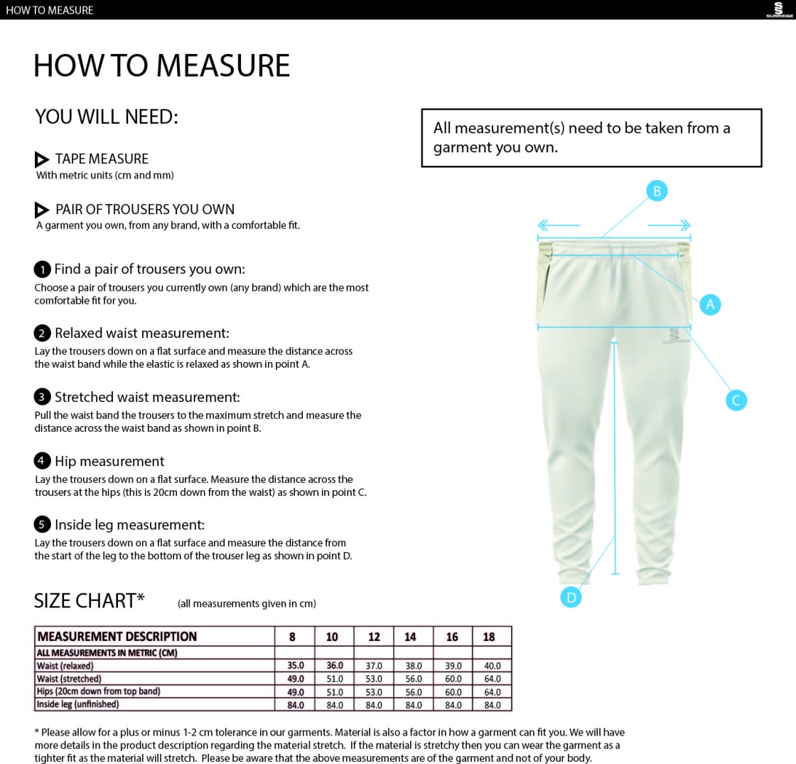 ITSLiB XI Ergo Playing Women`s Pant - Size Guide