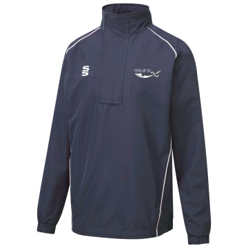 ITSLiB XI Dual Curve 1/4 Zip Rain Jacket : Navy
