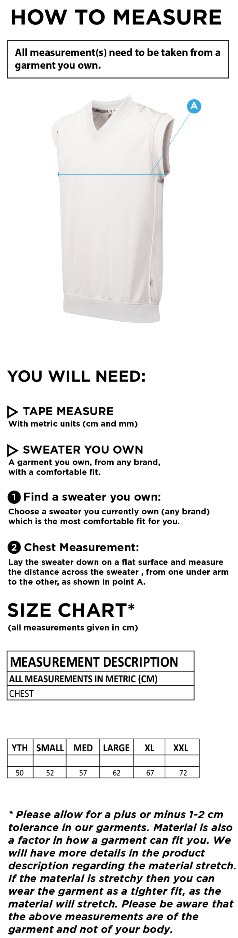 ITSLib XI - SLEEVELESS SWEATER - Size Guide