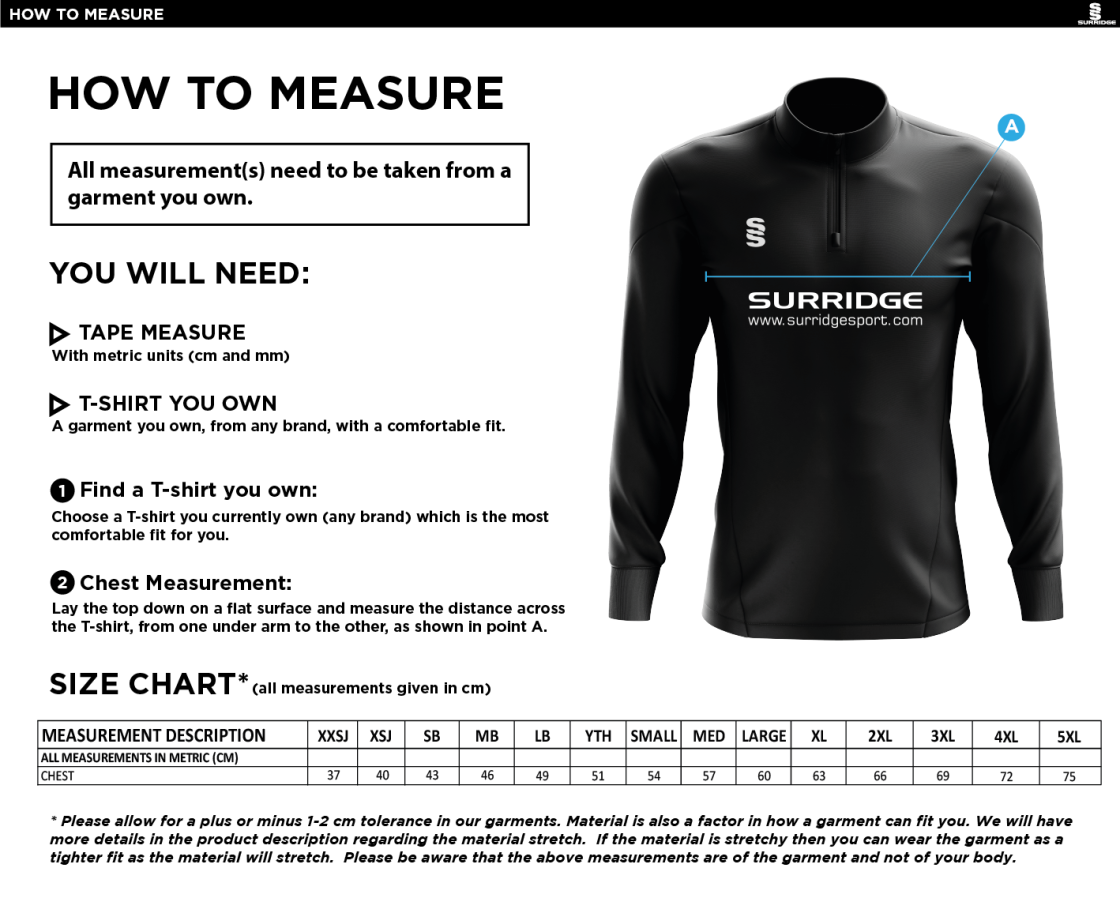 ITSLib XI - BLADE PERFORMANCE TOP - Size Guide