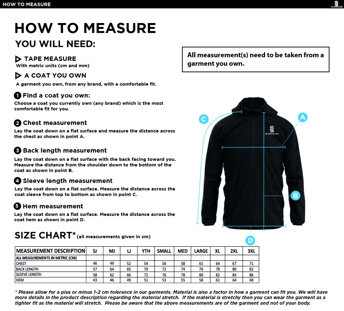 ITSLiB XI Dual Elite 1/4 Zip Hoody / Rain Jacket : Navy - Size Guide