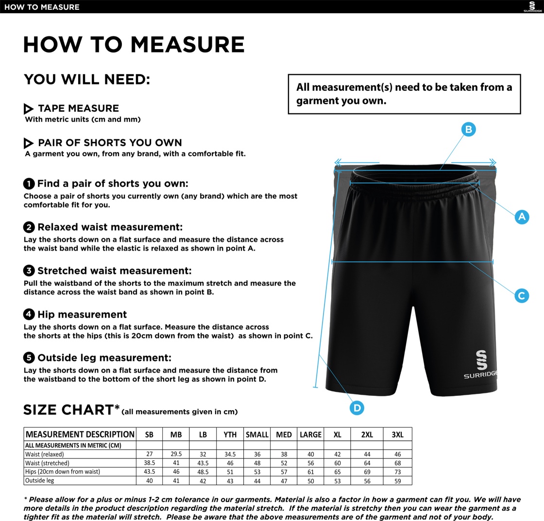 ITSLiB XI Blade Shorts : Navy - Size Guide
